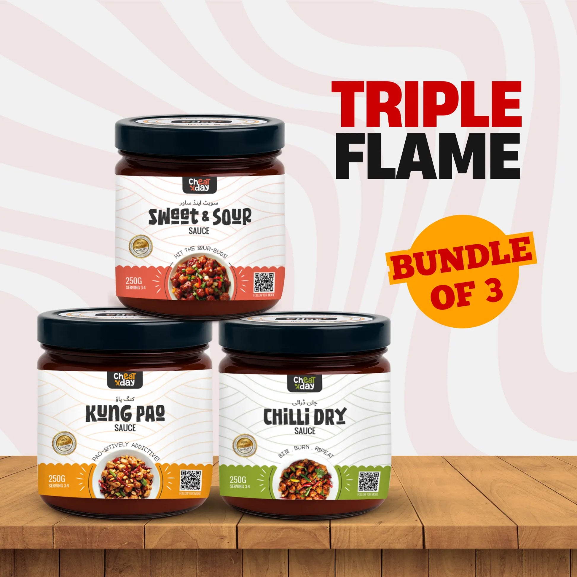 Triple Flame-Pack Of 3 Bottles